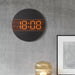 Creative Wooden Digital Wall Clock with Automatic Brightness Adjustment