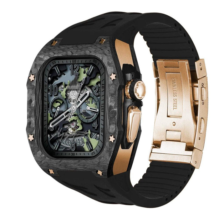 Luxurious Carbon Fiber Upgrade Set for Apple Watch: Elevate Your Style and Protection