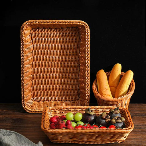 Elegant Imitation Rattan Snack and Dessert Serving Plate for Afternoon Gatherings