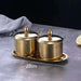 Elegant Stainless Steel Condiment Set with Wasabi Tray - Ideal for Hotpot, Dips, and More