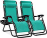 Luxury Zero Gravity Lounge Chairs Set with Accessories in Elegant Black