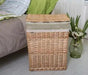 Elegant Rattan Storage Hamper with Lid - Stylish Organizer for Clothes, Toys, and Home Essentials