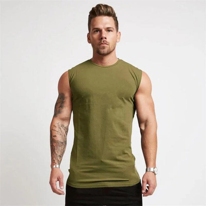 Men's Bodybuilding Sleeveless Workout Tank Top for Fitness and Sports