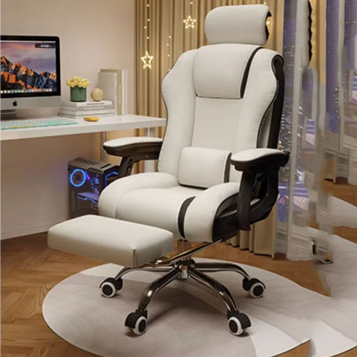 Pink Gaming Throne with Rolling Massage - Elevate Your Workspace!