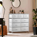 Modern 9-Drawer Dresser with Steel Frame and Wood Top - Stylish Storage Solution