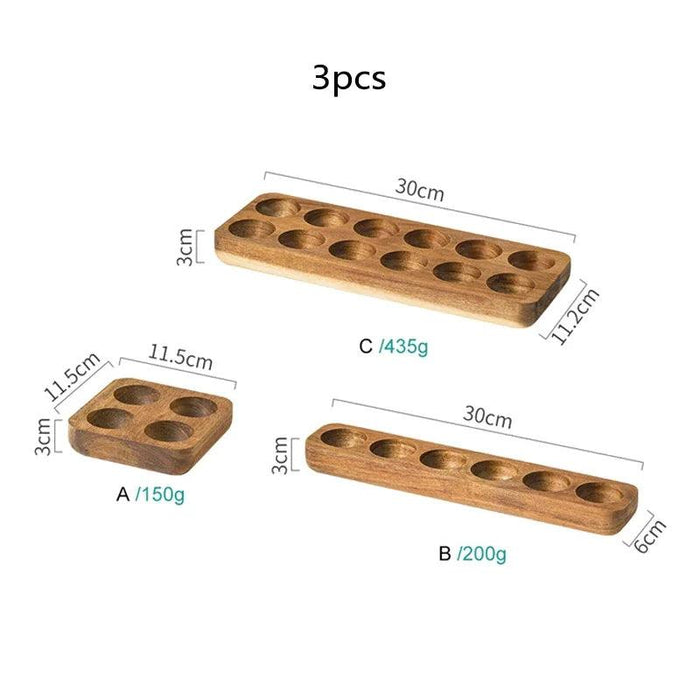 Elegant Acacia Wood Egg Keeper Tray with Multi-Compartment Design for Kitchen Organization