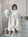 Luxurious Fox Fur-Trimmed Wool Cape - A Chic Blend of Comfort and Style