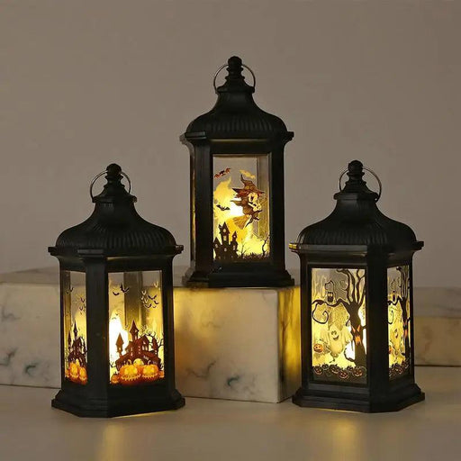 Halloween Festive LED Lanterns - Portable Decorative Candle Lights for Spooky Ambiance