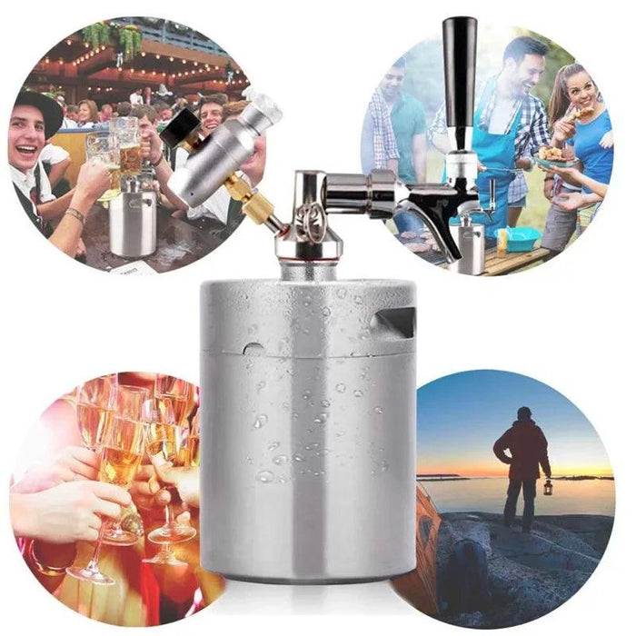 Ultimate Craft Beer Mini Keg Dispenser - Portable Stainless Steel Home Brewing System