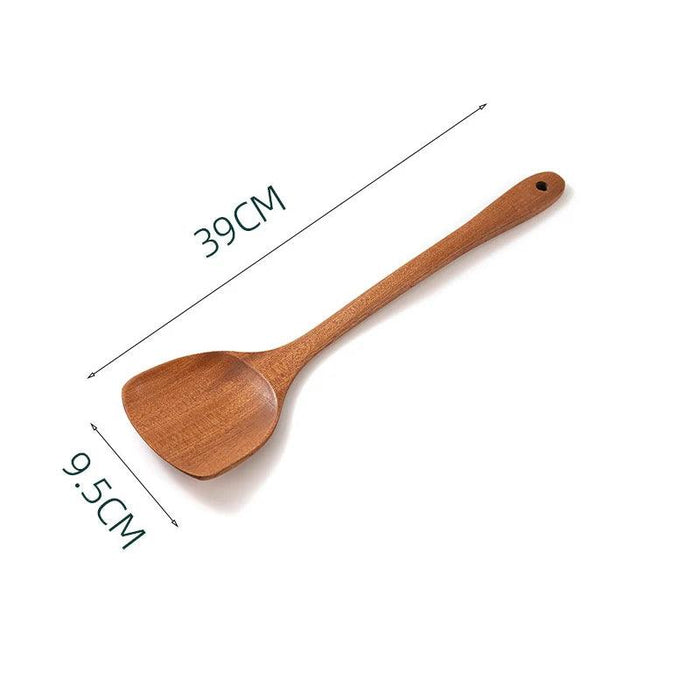 Sleek Wooden Utensils Set for Effortless Gourmet Cooking