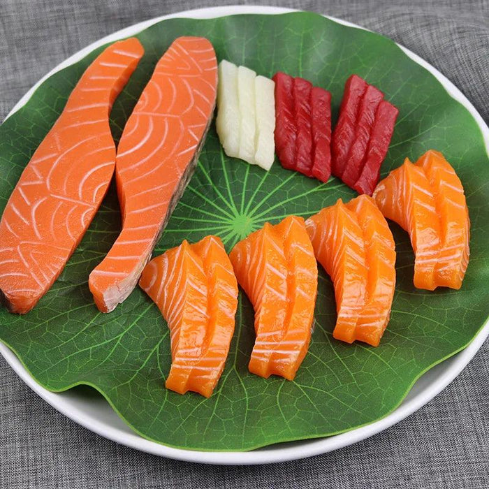 Lifelike Sushi Replica Collection - Salmon and Tuna Models for Home Decor and Photography