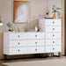 Sleek Modern 5-Drawer Dresser with Stylish Metal Legs - Perfect Storage for Any Room