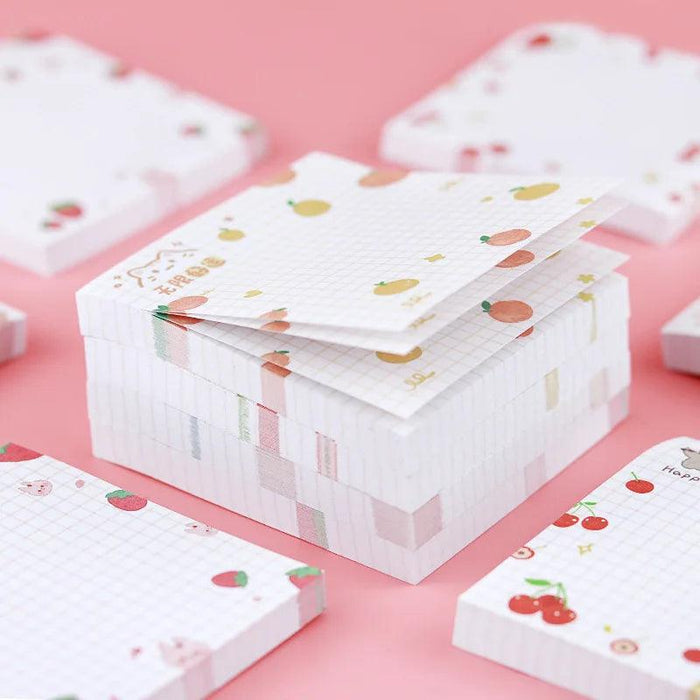 Playful Pets and Fruits Sticky Notes Set: Fun Organization for All