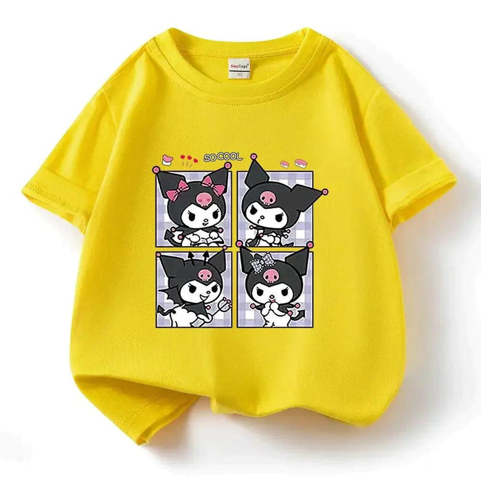 Whimsical Kuromi Kids Summer T-Shirt: Soft Cotton Tee for Magical Adventures