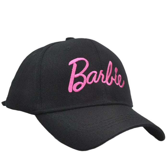 Disney Barbie Girls' Pink Embroidered Baseball Cap - Adjustable Fun Hat for Young Fashionistas