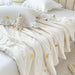 Luxury Summer Soybean Duvet Insert - Double-Layered Cotton Quilt with Elegant Embroidery