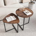 Chic Black Metal Round Nesting Tables Set of 2 with Safety-Crafted Edges for Space Optimization