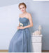 Elegant Custom Dusty Blue Tulle A-Line Dresses for Special Events and Bridesmaids