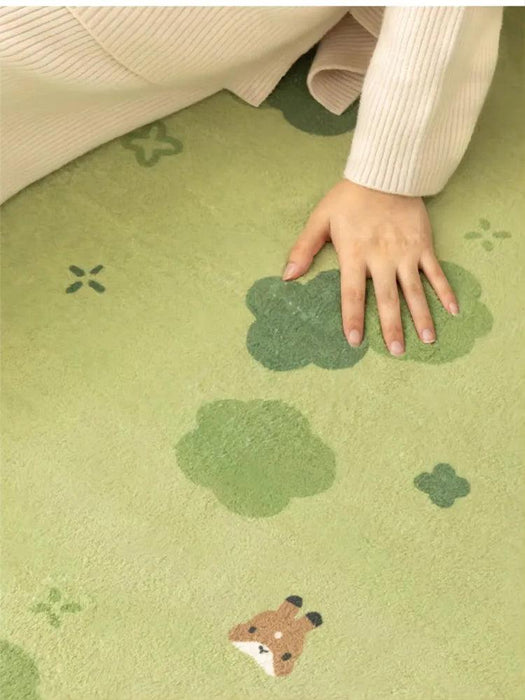 Whimsical Kids' Cartoon Plush Area Rug - Soft and Snuggly Floor Carpet