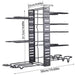 8-Tier Adjustable Kitchen Pan Storage Rack for Enhanced Organization and Durability