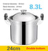 Induction-Ready Extra-Large Stainless Steel Cooking Pot - Heavy-Duty and Versatile