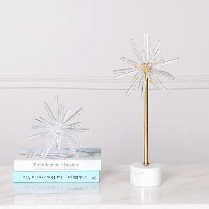 Geometric Elegance: Crystal Flower Spheres for Timeless Decor