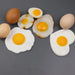 Set of 4 Realistic PVC Fried Egg Figurines - Charming Artificial Omelette Decorations for Home and Education