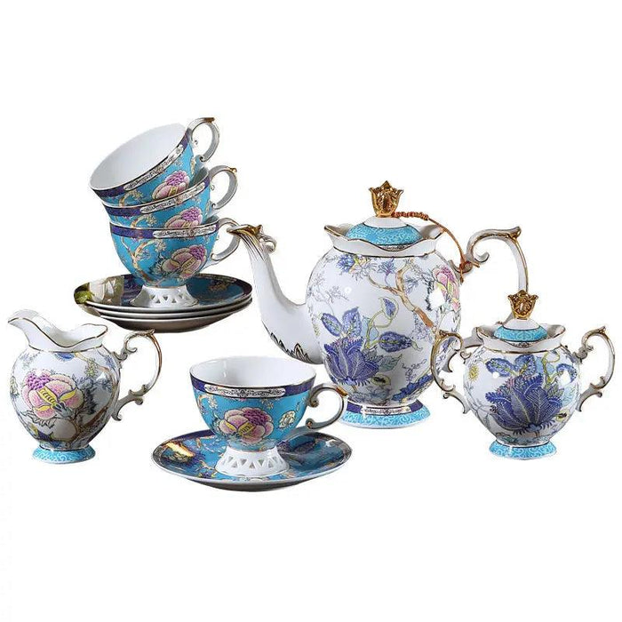 Elegant European Bone China Tea and Coffee Set for Luxurious Moments