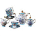 European Charm Bone China Tea and Coffee Set - 5 Piece English Afternoon Tea Serving Kit