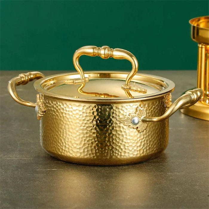 Solo Dining Stainless Steel Pot Set with Integrated Alcohol Burner