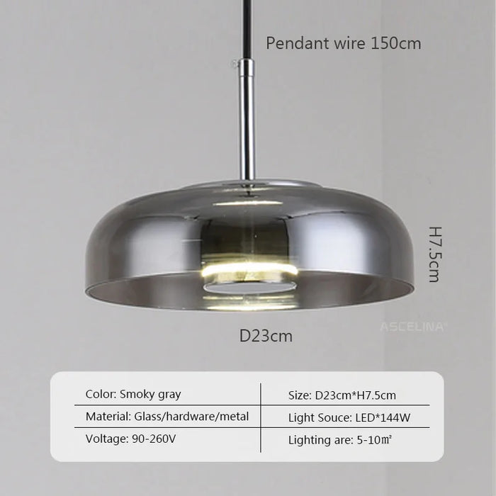 Sleek Nordic Glass LED Pendant Light Set for Contemporary Home and Dining Decor