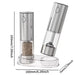 Automatic Rechargeable Salt and Pepper Grinder Duo with Adjustable Coarseness and Built-in LED Light