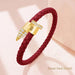 Chic Customizable Leather Nail Bracelet with Dazzling Zirconia - Stylish Women's Accessory