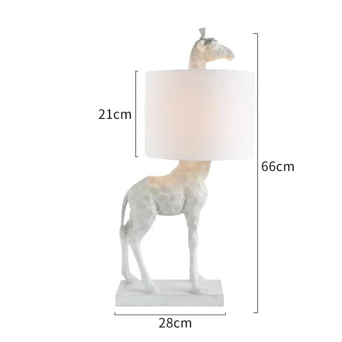 Whimsical Gold Giraffe Resin Table Lamp - Artistic Home Lighting Solution with E26/E27 Socket