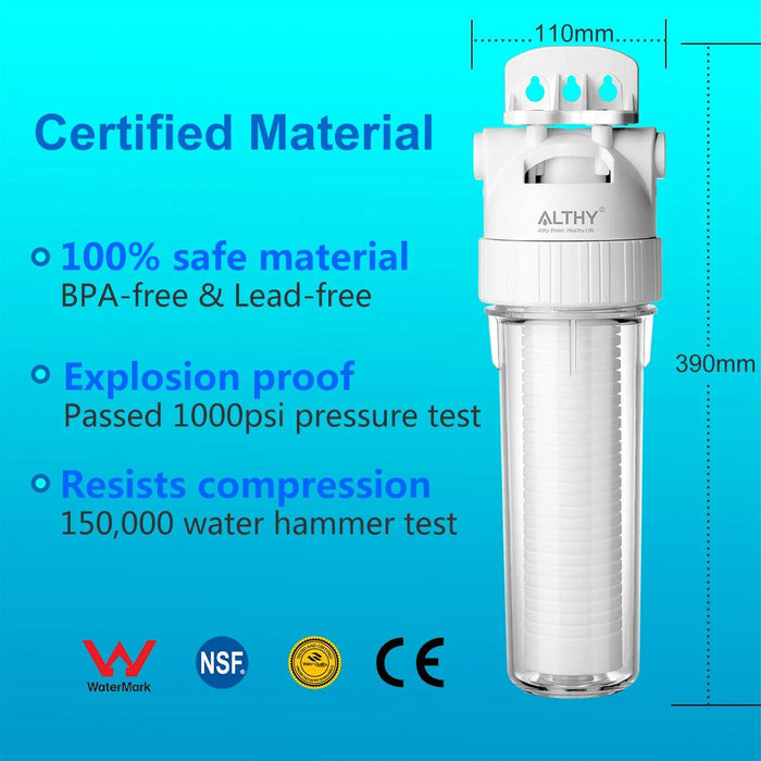 Advanced 5 Micron Sediment Filtration System with Polypropylene Pre-Filter for Superior Water Purity