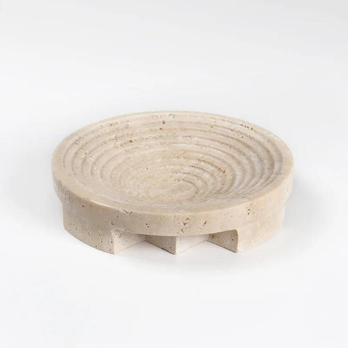 Travertine Tray: Elegant Minimalist Home Decor and Storage Essential