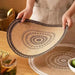 Eco-Friendly Non-Slip Jute Round Placemats - Elegant Dining Table Accessories for Entertaining and Celebrations