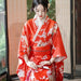 Charming Vintage Floral Yukata Kimono Dress with Obi - Perfect for Special Occasions and Cosplay