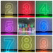 Customizable Neon LED Number Sign Set - Illuminated Decor for Events and Home