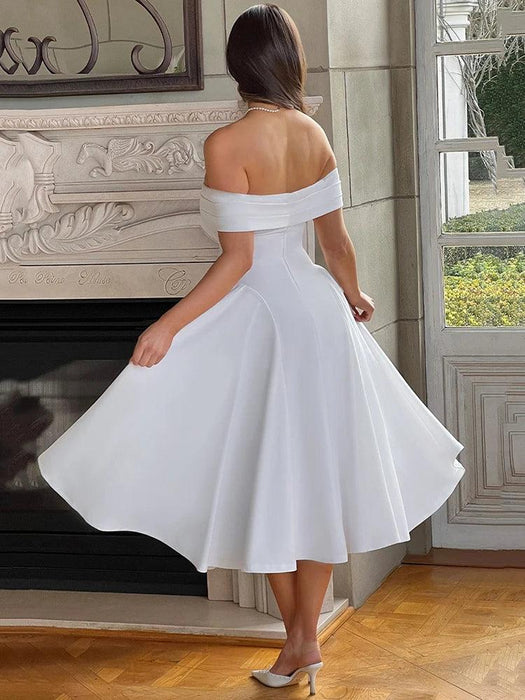 Off-shoulder Backless Sexy Midi Dress