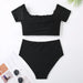 Elegant Floral Ruffled Push-Up Women’s One-Piece Swimwear Set