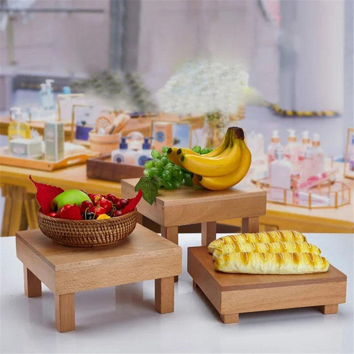 Charming Vintage Wooden Multi-Tier Treat and Snack Display Rack for Events and Celebrations