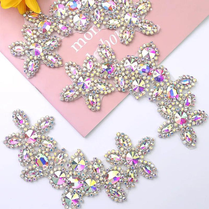 Sparkling Crystal-Studded Rhinestone Waist Appliqué Belt