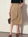 Women's High Waist A-line Minimalist Skirt - Irregular Design for Versatile Office & Casual Looks - Spring 2023 Collection