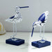 Set of Three Exquisite Wooden Seagulls for Nautical Home Decoration