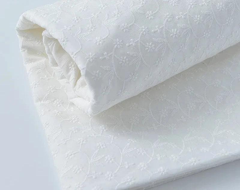 Elegant 100% Cotton White Lace Material