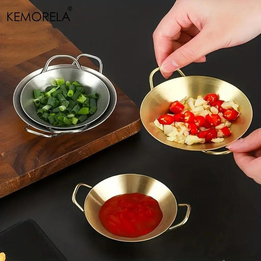 Korean Cuisine Stainless Steel Seasoning Bowls: Elegant Essential for Fine Dining