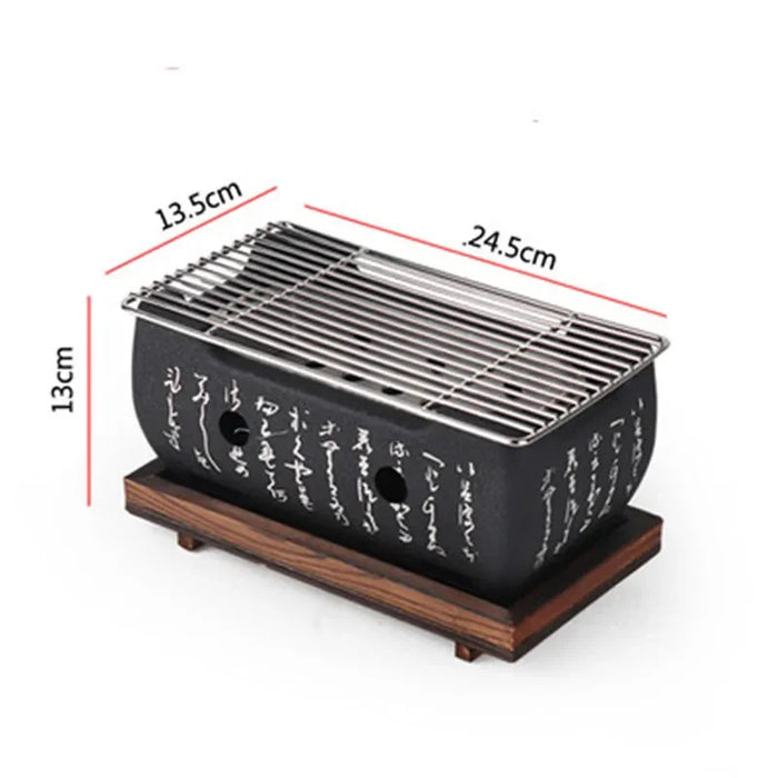 Portable Japanese & Korean Charcoal BBQ Grill Kit with Aluminium Alloy Stove: Your Ultimate Grilling Companion