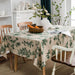 Elegant Green Pine Holiday Tablecloth - Chic Dining Accessory