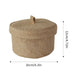 Stylish Round Jute Basket with Lid - Contemporary Organizing Solution